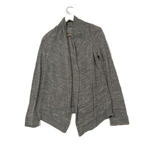 Monrow Supersoft Knit Gray Marl Open Cardigan Sweater Size Medium